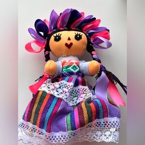 Colorful Doll with Ribbon Accents